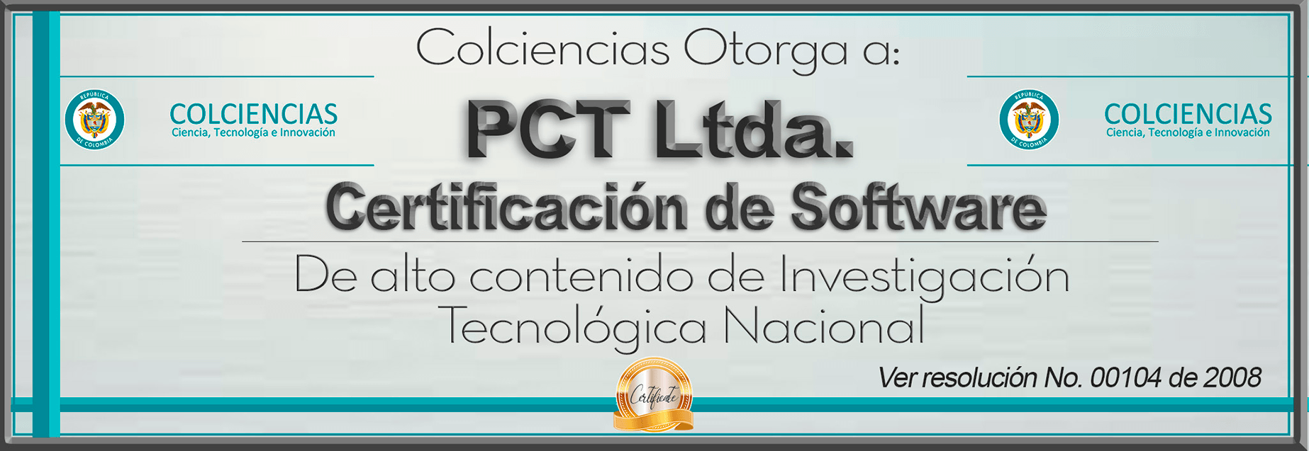 Reconocimiento en Investigación Tecnológica... Certificación Colciencias